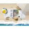 Family Photo and Name Beach Towel - Lifestyle on Beach