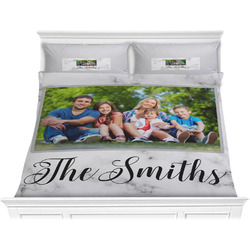 Family Photo and Name Comforter Set - King