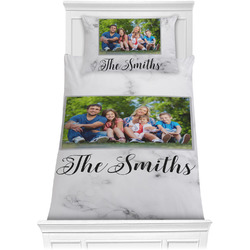 Family Photo and Name Comforter Set - Twin
