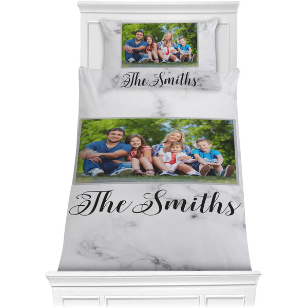 Custom Family Photo and Name Comforter Set - Twin