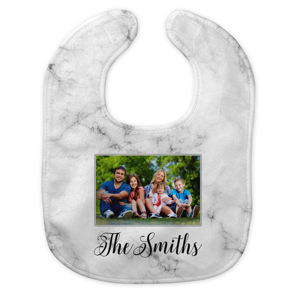 Family Photo and Name Bib - Velour - Flat Approval