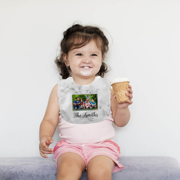 Family Photo and Name Bib - Velour - Lifestyle - Girl