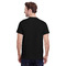 Family Photo and Name Black Crew T-Shirt on Model - Back