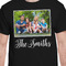 Family Photo and Name Black Crew T-Shirt on Model - CloseUp