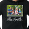 Family Photo and Name Black Hoodie on Model - CloseUp