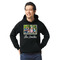 Family Photo and Name Black Hoodie on Model - Front