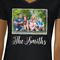 Family Photo and Name Black V-Neck T-Shirt on Model - CloseUp