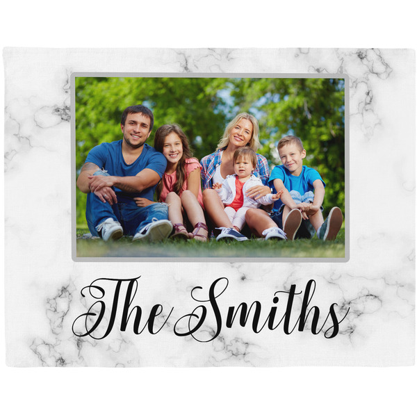Custom Family Photo and Name Woven Fabric Placemat - Twill