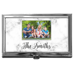 Family Photo and Name Business Card Case