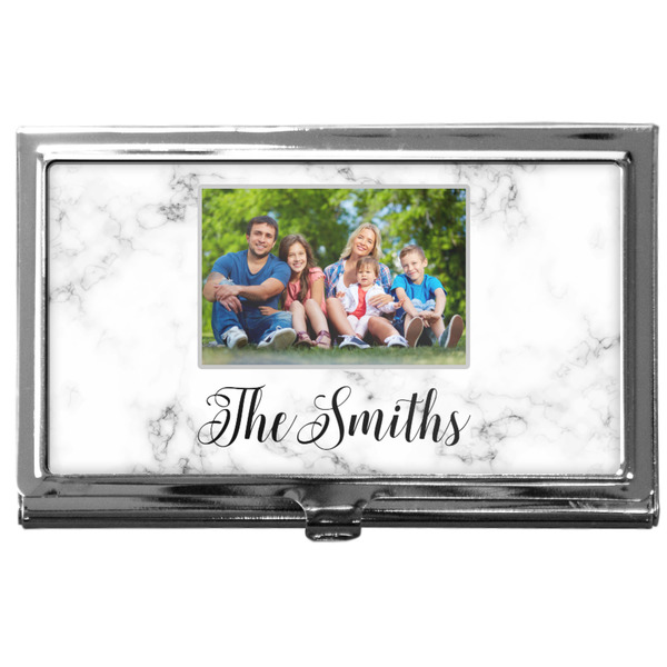 Custom Family Photo and Name Business Card Case