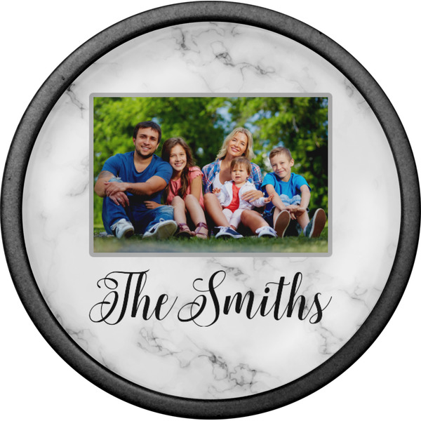 Family Photo and Name Cabinet Knob - Black - Front