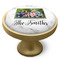 Family Photo and Name Cabinet Knob - Gold - Side