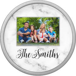 Family Photo and Name Cabinet Knob - Silver