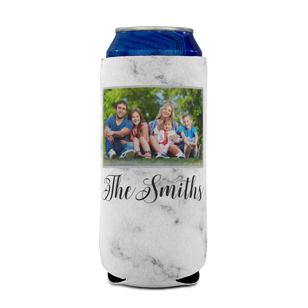 Family Photo and Name Can Cooler - 16oz - Front on Can