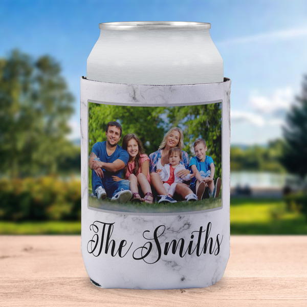 Family Photo and Name Can Cooler - Standard 12oz - In Context
