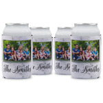 Family Photo and Name Can Cooler - 12 oz - Set of 4
