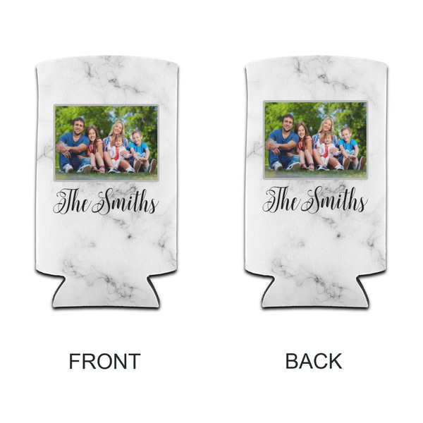 Family Photo and Name Can Cooler - Tall 12oz - Front & Back