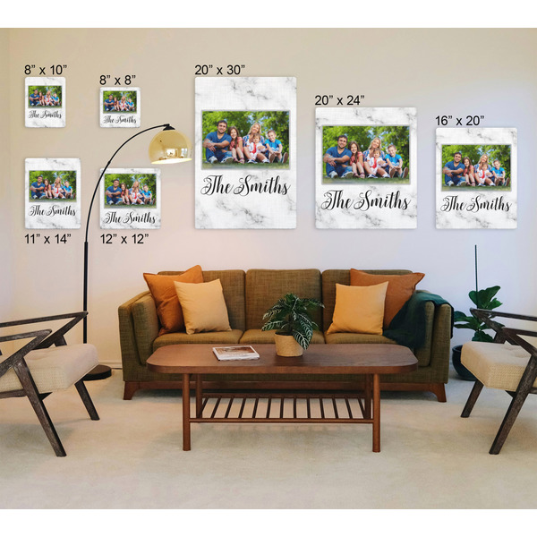 Family Photo and Name Canvas Prints - Multiple Sizes