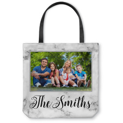 Family Photo and Name Canvas Tote Bag