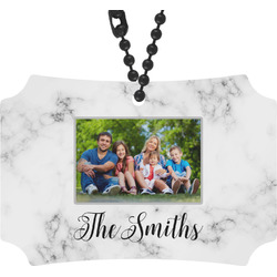 Family Photo and Name Rear View Mirror Ornament