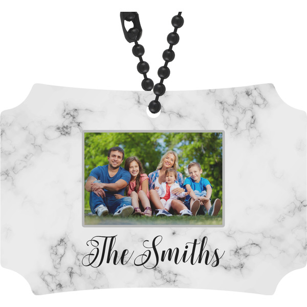 Custom Family Photo and Name Rear View Mirror Ornament