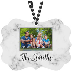 Family Photo and Name Rear View Mirror Charm