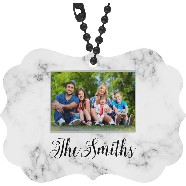 Custom Family Photo and Name Rear View Mirror Charm