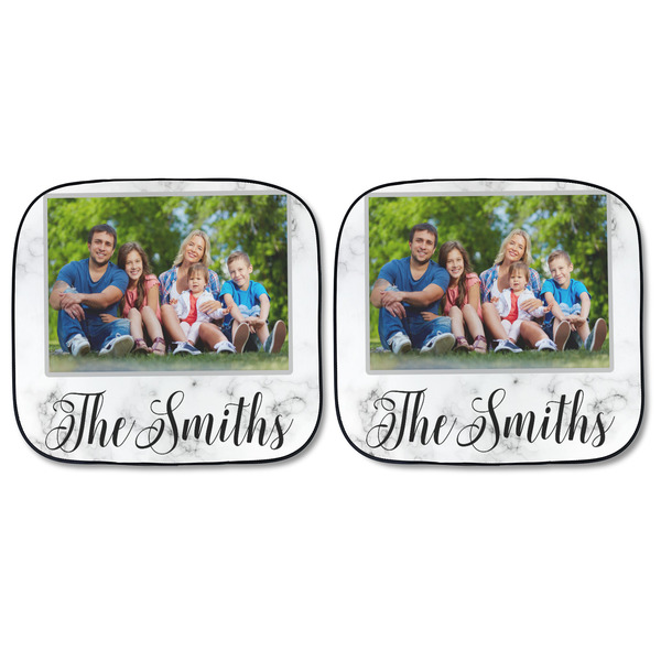 Family Photo and Name Car Sun Shades - FRONT