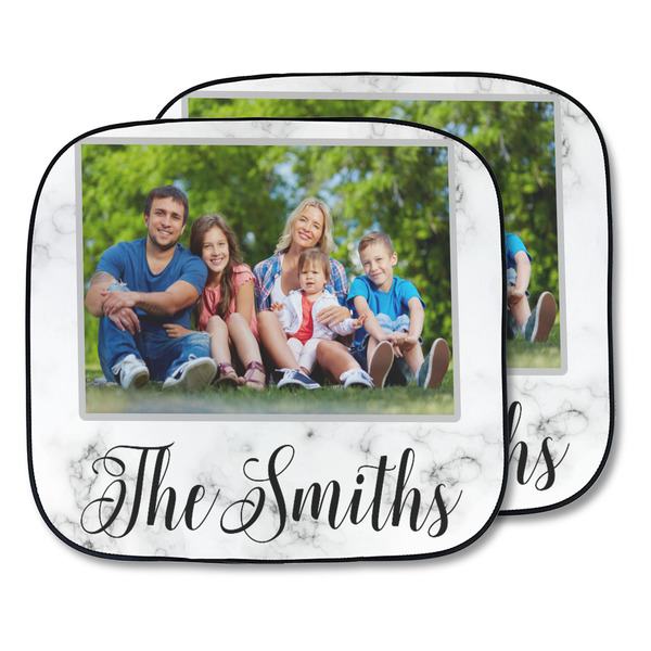 Custom Family Photo and Name Car Sun Shade - Two Piece