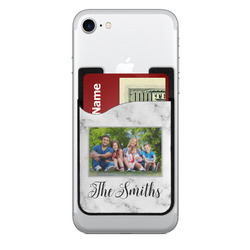 Family Photo and Name 2-in-1 Cell Phone Credit Card Holder & Screen Cleaner