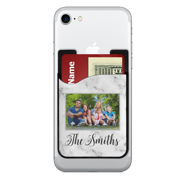 Custom Family Photo and Name 2-in-1 Cell Phone Credit Card Holder & Screen Cleaner