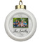 Family Photo and Name Ceramic Ball Ornaments Parent