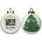 Family Photo and Name Ceramic Christmas Ornament - X-Mas Tree (APPROVAL)