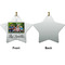 Family Photo and Name Ceramic Flat Ornament - Star Front & Back (APPROVAL)