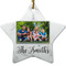 Family Photo and Name Star Ceramic Ornament