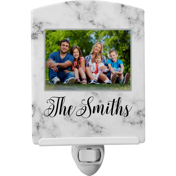 Custom Family Photo and Name Ceramic Night Light
