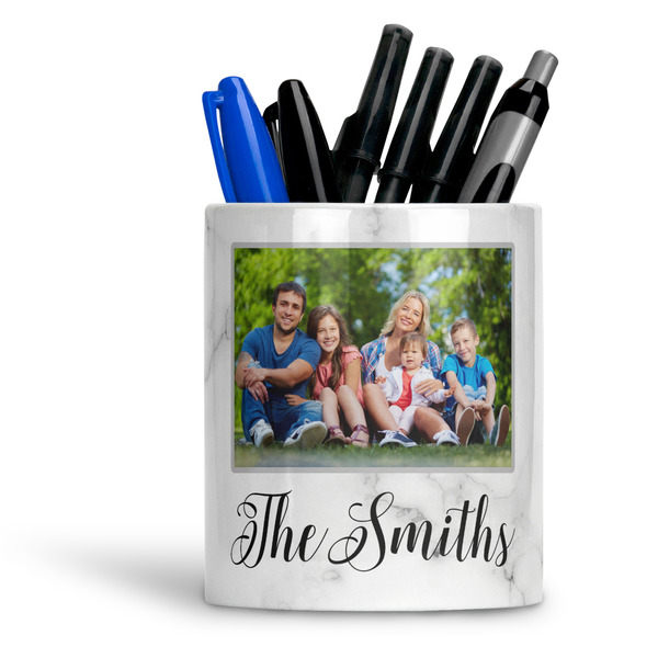 Custom Family Photo and Name Ceramic Pen Holder