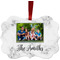 Family Photo and Name Christmas Ornament (Front View)
