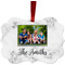 Family Photo and Name Metal Frame Ornament - Double-Sided