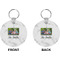 Family Photo and Name Circle Keychain (Front + Back)