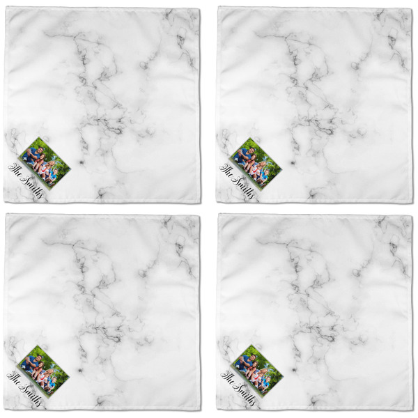 Family Photo and Name Cloth Napkins - Personalized Dinner (APPROVAL) Set of 4