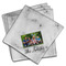 Family Photo and Name Cloth Dinner Napkins - Set of 4
