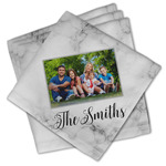 Family Photo and Name Cloth Cocktail Napkins - Set of 4
