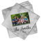 Family Photo and Name Cloth Cocktail Napkins - Set of 4