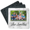 Family Photo and Name Square Rubber Backed Coasters - Set of 4