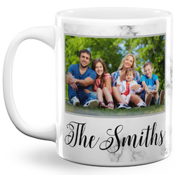 Family Photo and Name 11 oz Coffee Mug - White