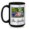 Family Photo and Name Coffee Mug - 15 oz - Black