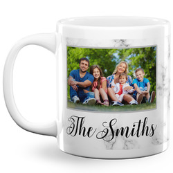 Family Photo and Name 20 oz Coffee Mug - White