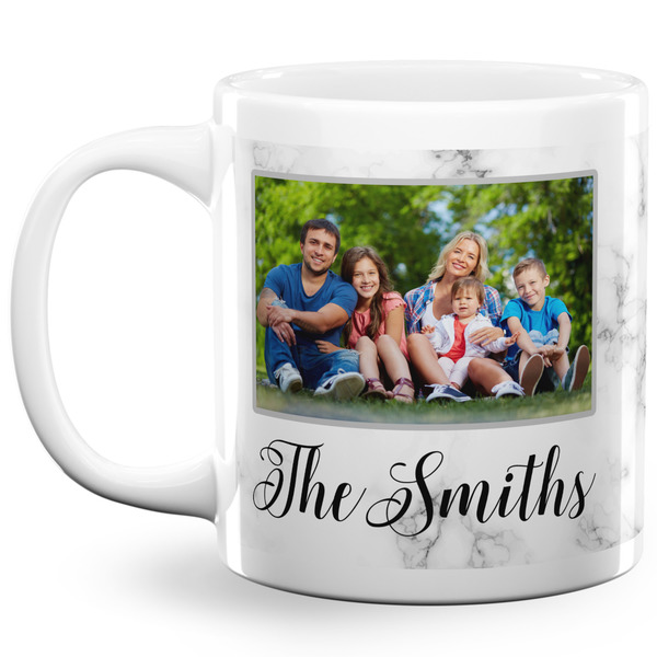 Family Photo and Name Coffee Mug - 20 oz - White