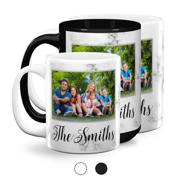 Family Photo and Name Coffee Mugs Main